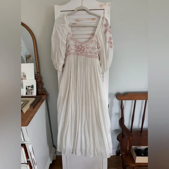 Free People White and Pink Maxi Dress - Picture 1 of 2